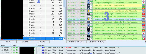 tampilan interface GSA Search Engine Ranker