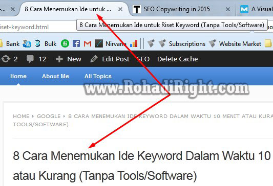 Title AIO SEO Pack untuk Search Engine vs Title Artikel untuk pengunjung