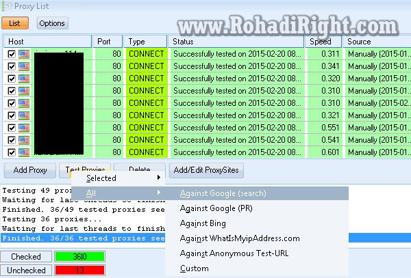 Configure Proxies