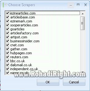 choose scrapers article di GSA SER