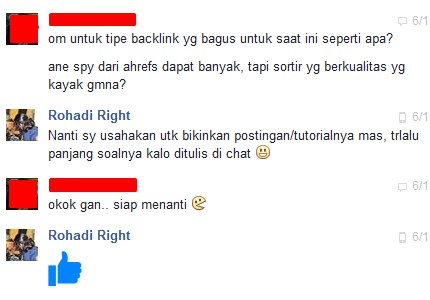 screenshot chat fb backlink ahrefs