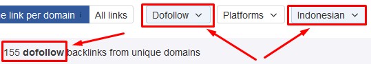 cara sortir backlink dofollow berbahasa indonesia