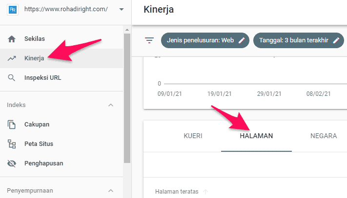 Google Search Console Landing Page